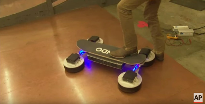 Screenshot of the Hendo Hoverboard 2.0 (Associated Press)
